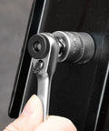Close-up of 2-in-1 72-tooth ratchet wrench in use from Ratcheting Screwdriver Bit And Socket Set With Magnetic Precision Bits.