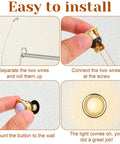 Installation steps for 2 Pack Lighted Doorbell Button Replacement Kit No Fuss Plug And Play Easy Install Wired Doorbell Button