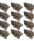 Stylish 12 Piece Retro Toggle Latch Iron Hasp Catch For Secure Jewelry Box Hardware And Craft Cabinet Storage With Easy Quick Mounting, bronze metal hasps in a 12 pack.