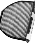 Activated Carbon Cabin Air Filter For Mercedes Benz C Class E Class CLS SL AMG GT GLK SLS 2008 To 2021, close-up view of filter material