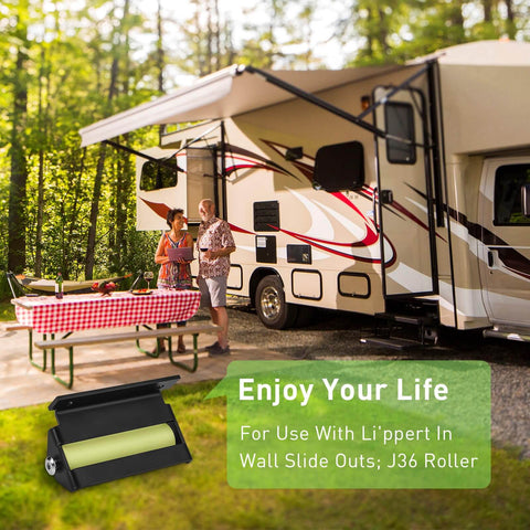 RV parked in nature with Slide Out Rollers Replacement For Lippert J36 Service Roller 2 Pack on display