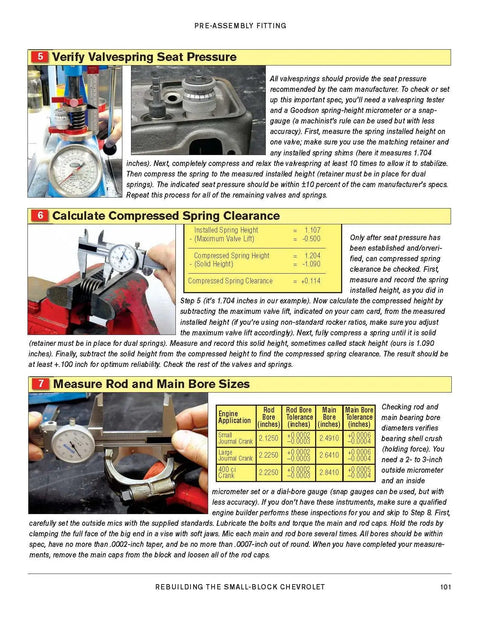 Chevrolet Small Block Engine Rebuild Guide From Stock To High Performance For DIY Car Enthusiasts With Hands On Workbench Tips And Illustrated Step By Step, page 101