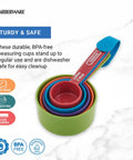 Must Have Nestable Measuring Cup Set With Two Tablespoons Coffee Scoop, Durable BPA Free Plastic, Clear Easy Read Markings