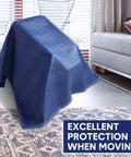 12 Pack Moving Blankets 80 X 72 Inch Heavy Duty Padding For Furniture, Appliances, And Floors During Moving Or Storage