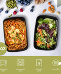 50 Pack 32oz Meal Prep Containers With Leakproof Lids BPA-Free Plastic Food Storage Reusable To Go Boxes For Weekly Lunches