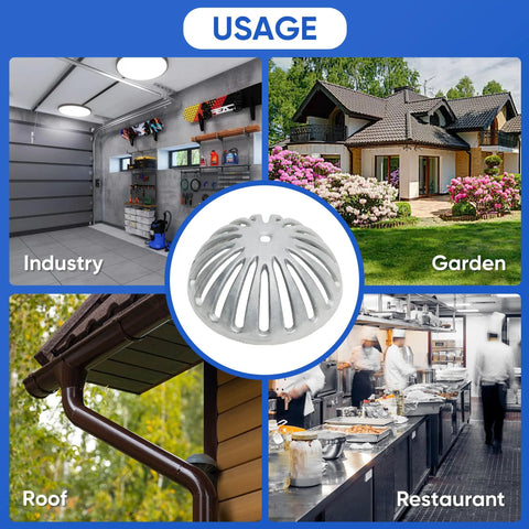 Heavy Duty Aluminum Drain Covers Set For Sinks And Floors, Dome Strainer For Kitchens, Bathrooms, Outdoor Drains, Five Pack
