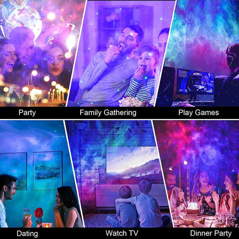 Different uses of Nebula Night Light Projector For Bedroom With 16 Million Colors And 7 Nebula Modes in social settings
