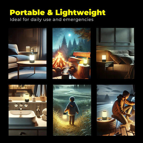 Emergency Power Outage Lamp With Over 200 Hour Battery Life Rechargeable LED Lantern USB Charger used outdoors and indoors