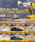 Cordless Metal Shear For Sheet Metal And More, Heavy Duty Brushless Electric Cutter Compatible With DeWalt 20V Max Batteries