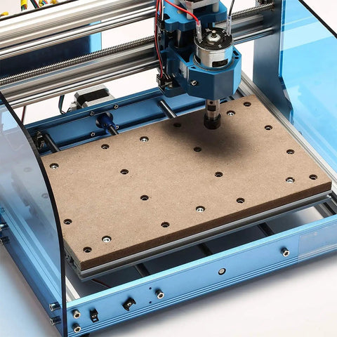 CNC Spoilboard Table For 3018 Router Machine, Compatible With 3018 Pro, 30 By 18 By 1.2 Cm MDF Surface With M6 Holes, Installed