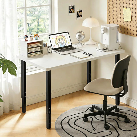 Adjustable Square Table Legs For DIY Desks And Home Office Tables 24 To 40 Inch Height 60 To 100 Cm Black Set Of 4 with desk setup