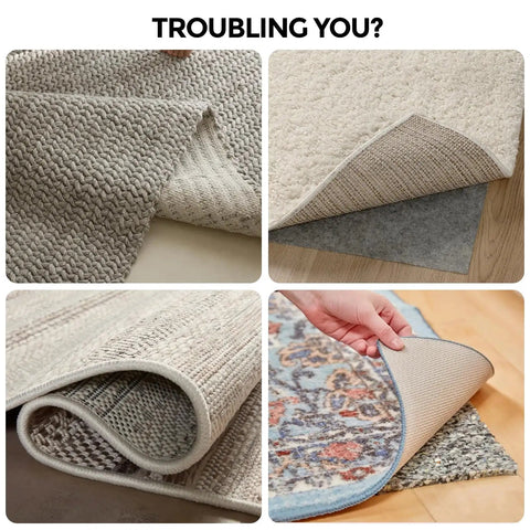 16 Pack Rug Gripper Pads For Hardwood Floors And Tile Non Slip Double Sided Tape prevents rug slipping and curling example
