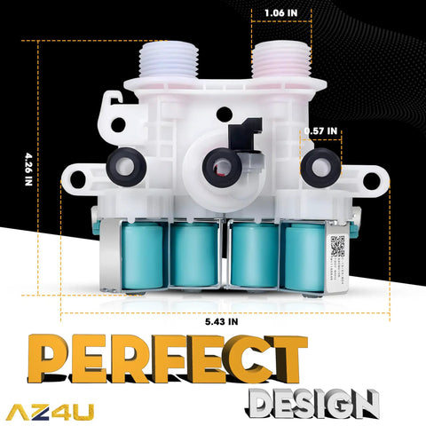 Washer Water Inlet Valve Replacement 120 V 60 Hz For Top Load Washers, Quick Fix For LF F8 E1 LO Error Codes, durable design
