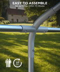 Walk In Chicken Coop For Hens With Waterproof UV Resistant Cover And Reinforcing Ribs, detailed metal frame connection