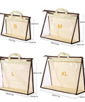 Clear Purse Storage Bags 8 Pack Hanging Zipper Organizers For Handbags And Purses 4 Size Set Closet Organization See Through Bags