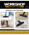Floor Brush Attachment For Wet Dry Vacuums And Shop Vacuum Cleaners Heavy Duty Floor Brush used on various surfaces and debris