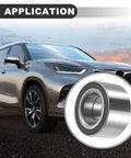 Front Wheel Bearing With Sealed Hub For Ford Focus 2012 2018 And Ford C Max 2013 2018 Ford Escape 2013 2019 Transit Connect 2014 2018 Lincoln MKC 2015 2019 Bearing Steel Silver Tone OEM Grade shown in application next to a car.