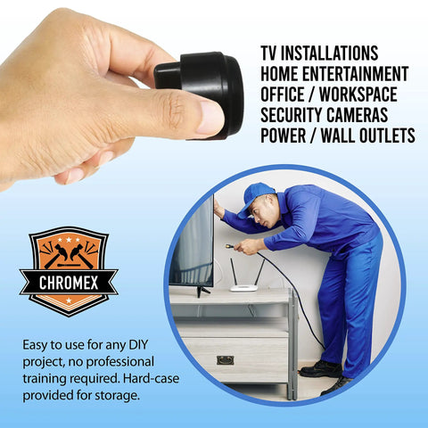 Wire Pulling System With Magnetic Tool Kit For Easy Cable Routing And Wall Installations, Compact leader in use, DIY friendly