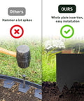 Comparison of installation methods for Heavy Duty Metal Landscape Edging Kit With Stakes 19 Feet Total 46 By 10 Inch Galvanized Steel Lawn Border Black No Dig Easy Install For Lawn Yard Flower Beds Flexible For Curves Weather Resistant And Durable.