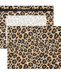 Zippered Leopard Print Coupon And Card Organizer For School Supplies, Clips Into A 3 Ring Binder, leopard pattern detail