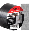 Heavy Duty Window Screen Repair Tape 2 Inch By 15 Foot Roll, Tough Adhesive Mesh Patch Kit For Windows Or Doors, Easy DIY Fix For Tears And Holes, Black Finish