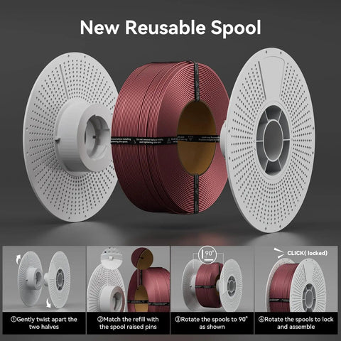 Fresh Dark Rose Gold Metallic PLA Filament 1.75mm For 3D Printers With A Silky Glossy Shine And Next Level Dimensional Accuracy One Kilogram Reusable Spool Built For Cosplay Or Holiday Creations