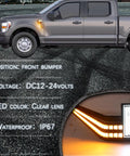 Amber LED Fender Side Marker Lights Kit For Ford F150 2021 2022 2023 2024 2025 Pickup Truck Front Fender Lamps With Sequential Turn Signal