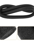 Pro Level Black Foam Backer Rod For Rock Solid Gap Sealing And Expansion Joint Filler With Heavy Duty Closed Cell Structure shown in a looped shape.