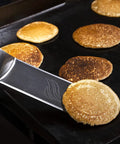 Extra Long Griddle Spatula Set Of 2 For Flat Top Grills Beefy Heavy Duty Stainless Steel Tools With Non Slip Plastic Handles