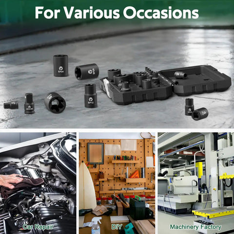 Heavy Duty 22 Piece External Torx Plus Socket Set For Tesla Ev Battery Swaps And Street Build Ups 1 4 3 8 1 2 Inch Drives Kit with sockets on a workbench.