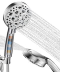 High Pressure Shower Head With Ten Modes For Every Shower Need, Handheld Option And 80 Inch Stainless Steel Hose