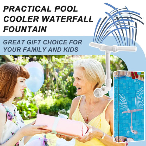 Dual Spray Head Pool Fountain Waterfall Kit With Two Heads For Above Ground And In Ground Pools Cools And Warms Water Faster