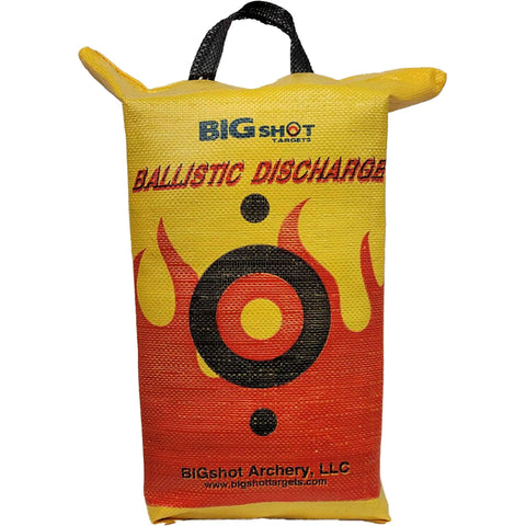 Crossbow Ballistic Target Bag Takes 505 FPS Bolts Like A Boss With Mega Layer Core, yellow with target design, 18x10x8 inches