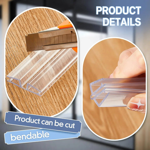 Ultra Slick Clear PVC Piano Hinges 2 Pack Living Door Pivot For 4mm Acrylic Panels 39 Inch cuttable hinge cut with a knife.