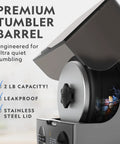 Ultra Quiet Rock Tumbler Kit For Kids And Adults, 2 Pound Barrel With Rocks Grit GemFoam And Patent Pending Polishing System