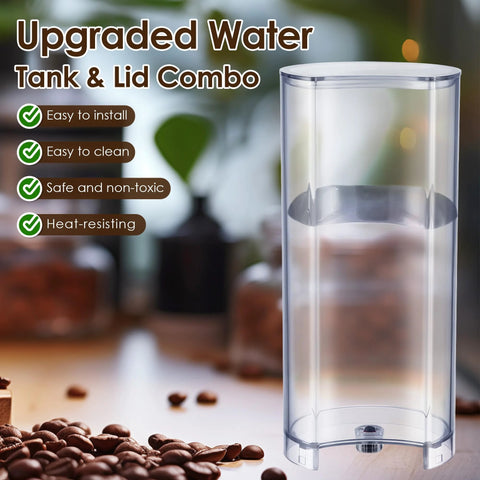 Clear plastic water tank and lid for Nespresso Vertuo Next and Krups XN910B/XN9105/XN910C coffee machines