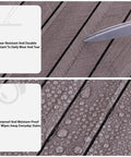 Close-up of No Hustle Peel And Stick Wallpaper Featuring Realistic Wood Grain Texture showing waterproof PVC and wear-resistant features.