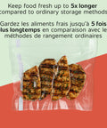 11 Inch By 16 Foot Vacuum Seal Rolls Two Pack BPA Free Multilayer For Food Preservation Keeps grilled chicken fresh