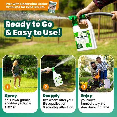 YardSafe Natural Bug Killer And Repellent For Mosquitoes, Ticks, Fleas, Mites And More, Family And Pet Safe, Eco Friendly Formula