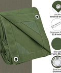Heavy Duty Canvas Tarp 6x8 Feet With Rustproof Grommets 12 Oz Water Resistant Canvas UV Resistant Multipurpose Outdoor Tarpaulin