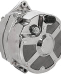 105 Amp Marine Alternator Replacement For Mercruiser 10SI 1 Wire V Belt 12V CW Rotation Chrome Delco Style