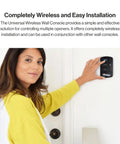 User installing Universal Wireless Garage Door Opener Wall Console For Up To 3 Doors Works With LiftMaster Chamberlain Genie