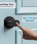 Fingerprint Door Knob With Keypad And Biometric Unlock, Three In One Keyless Entry For Interior Doors, Auto Lock After Inactivity
