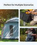 Ultra Light 30W Portable Solar Panel Charger With USB C And USB A Ports For Fast Charging On The Go IP67 Weatherproof