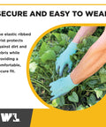 Women Garden Gloves With All Day Comfort Breathable Polyester Shell And Seamless Fit PU Coated Palm For Superior Grip And Durability Elastic Wrist 3 Pack In Pink Green Purple Medium being used in gardening