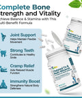 Chelated Calcium Magnesium Zinc Multimineral Capsules For Strong Bones And Teeth, Hair And Nail Support, 400 Mg Calcium, 200 Mg Magnesium, 7 Mg Zinc, 4 Pack Of 90 Capsules, 120 Day Supply, Serving Size 2