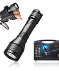 Dive Light 1000 Lumens For Scuba Night Dives IP68 Waterproof Underwater Torch with wrist mount and carrying case