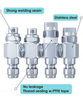 4 GPM High Pressure Washer Nozzle Kit With 4 Way Nozzles And One Quarter Inch Quick Connect For Soft Wash System Stainless Steel Tips