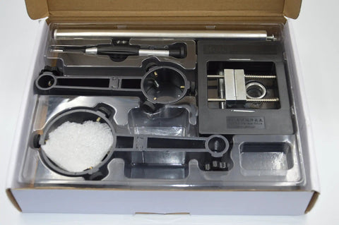 Boxed Adjustable Metal Hot Air Gun Holder With Two Fixtures For SMD Rework Soldering Station Flexible Bracket Stand