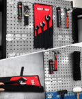 3-Piece Spud Wrench Set with Kitbag displayed on wall, 10 12 16 Inch Adjustable Wrenches with Dual SAE and Metric Scales Cr-V Steel